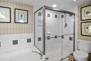 Bathtub, hair dryer