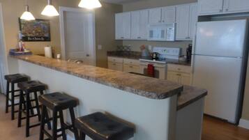 Coffee/tea maker, microwave, oven, stovetop