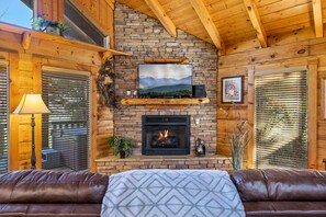 TV, fireplace, DVD player