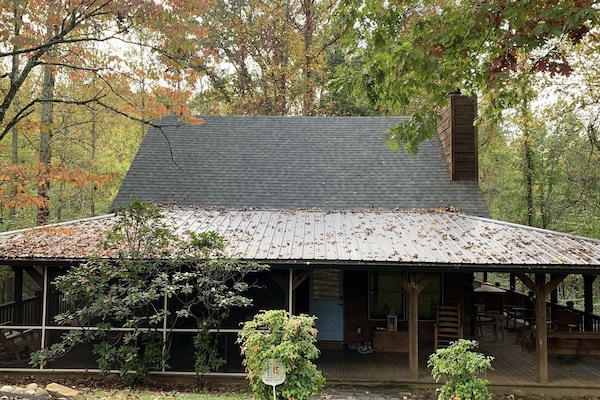 Front view of Blue Door cabin