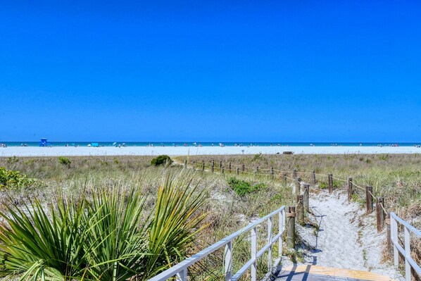 Beach nearby, sun-loungers