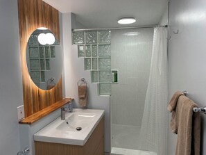Combined shower/bathtub, hair dryer, towels, soap - Spacious Mid Century house, perfect for families and close to city center. (Hamilton)