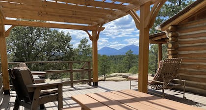Rustic Oak Log Cabin in the Ponderosa Pines great for a quiet get away.