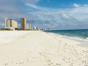 On the beach, sun-loungers - Beachfront Luxury 4BR/3BA with Sunset Views and 2 Masters! (Panama City Beach)