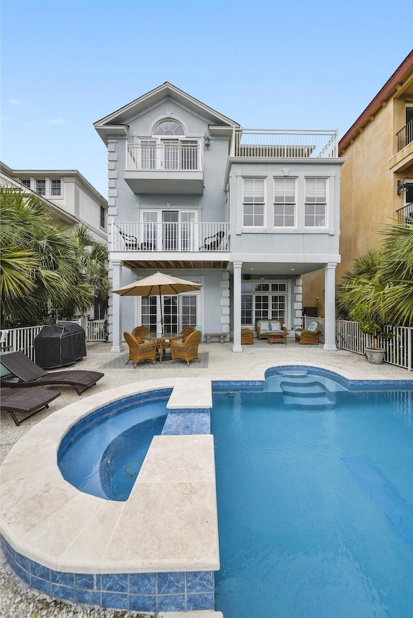 A heated pool