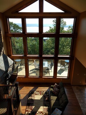 TV, fireplace, video games, DVD player