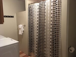 Hair dryer, towels