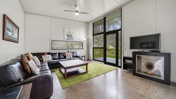 Smart TV, fireplace