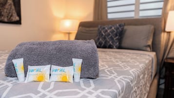 2 bedrooms, in-room safe, iron/ironing board, WiFi