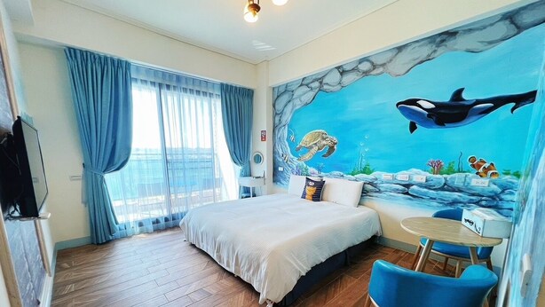 Standard Double Room, 1 Bedroom (Ocean) | Premium bedding, down comforters, desk, blackout drapes - Amibao Resort (Hengchun)