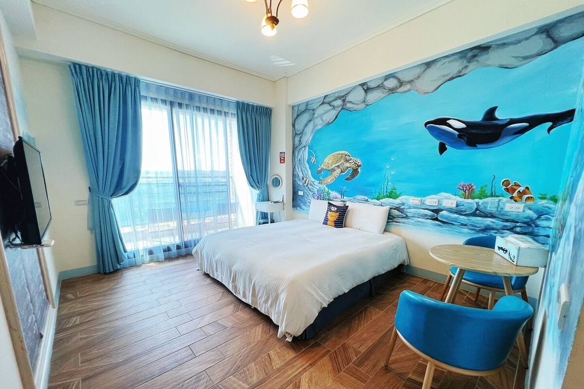 Habitación estándar doble, 1 habitación (Ocean) | Ropa de cama de alta calidad, edredones de plumas, escritorio