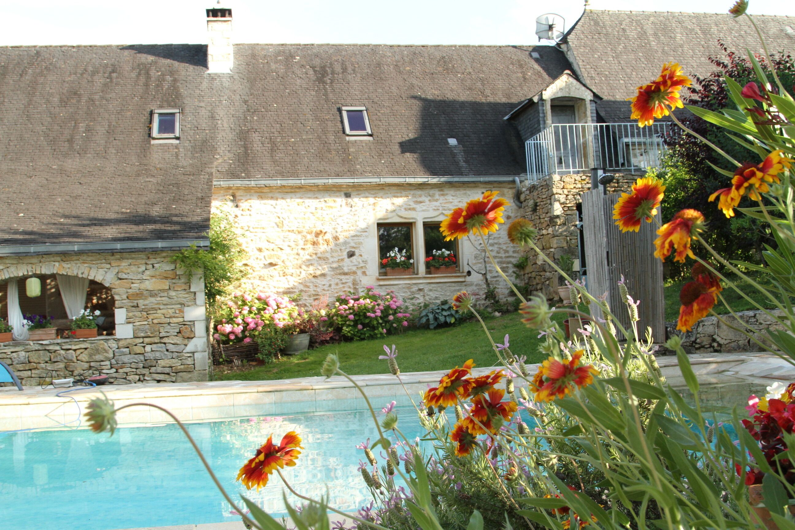 Piscine extérieure, piscine chauffée