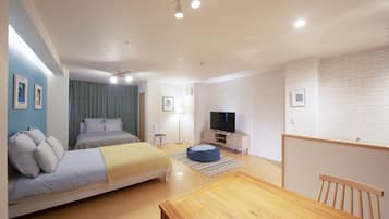 2 bedrooms, individually decorated, desk, laptop workspace