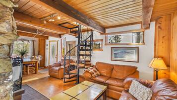 TV, fireplace, DVD player