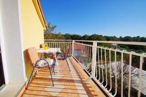Outdoor dining - Holiday apartment in family house, 2 km from the beach, village Valbandon (Fažana)