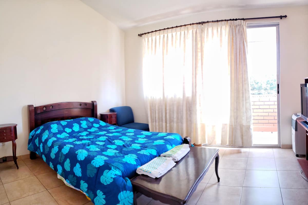 Camera doppia, 1 letto matrimoniale, bagno privato | Con stile personalizzato, una scrivania, ferro/asse da stiro, lenzuola