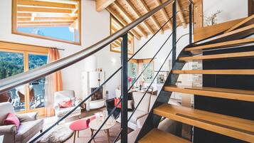 Duplex - Matterhorn View plus CHF 200 cleaning fee on top of the rate | Living area | Flat-screen TV