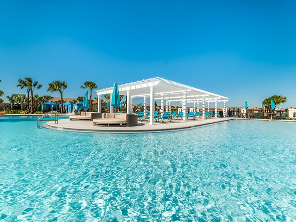 Outdoor pool, a heated pool