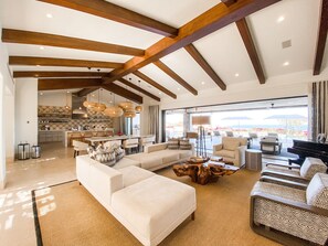 Smart TV, fireplace, stereo, offices