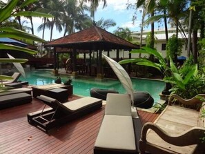 A heated pool