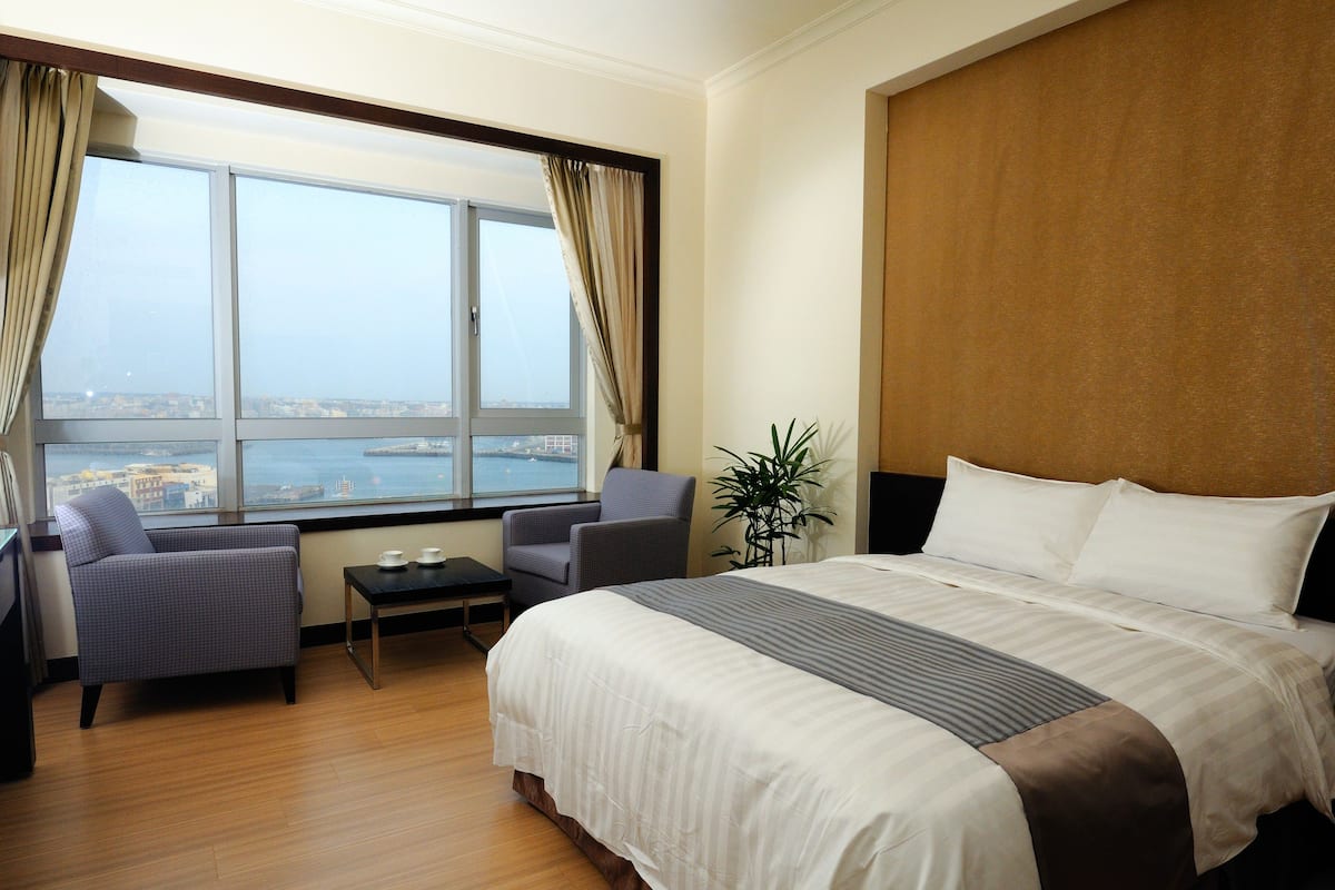 classic quadruple room, 2 double beds, sea view | view from room