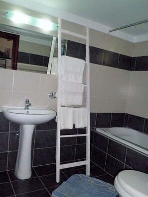 Estudio ejecutivo | Baño | Amenidades de baño gratuitas, secadora de cabello, toallas 