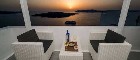 Panoramic Suite, Terrace, Sea View | Balcony view