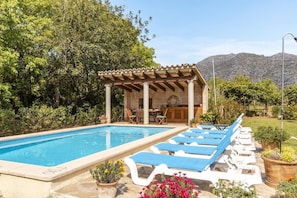 Pool - Finca ALEGRA, Pool, Air conditioning, Wifi, quiet location, Garden, Barbecue, 2 Bedrooms. (Pollença)