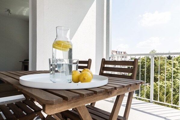 Studio, 1 Queen-Bett und Schlafsofa (40m²) | Balkon