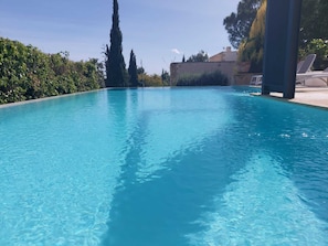 A heated pool