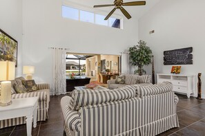 Interior - Deluxe villa, southwest facing, heated pool & spa, large corner lot, Gulf access (Cape Coral)