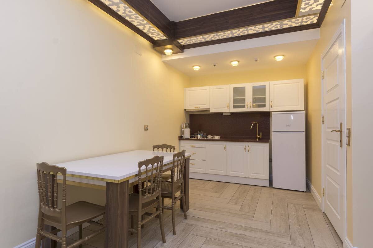 standart suite | private kitchen | full-sized fridge, oven, stovetop, dishwasher