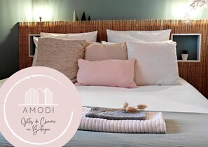 1 chambre, bureau, chambres insonorisées, fer et planche à repasser