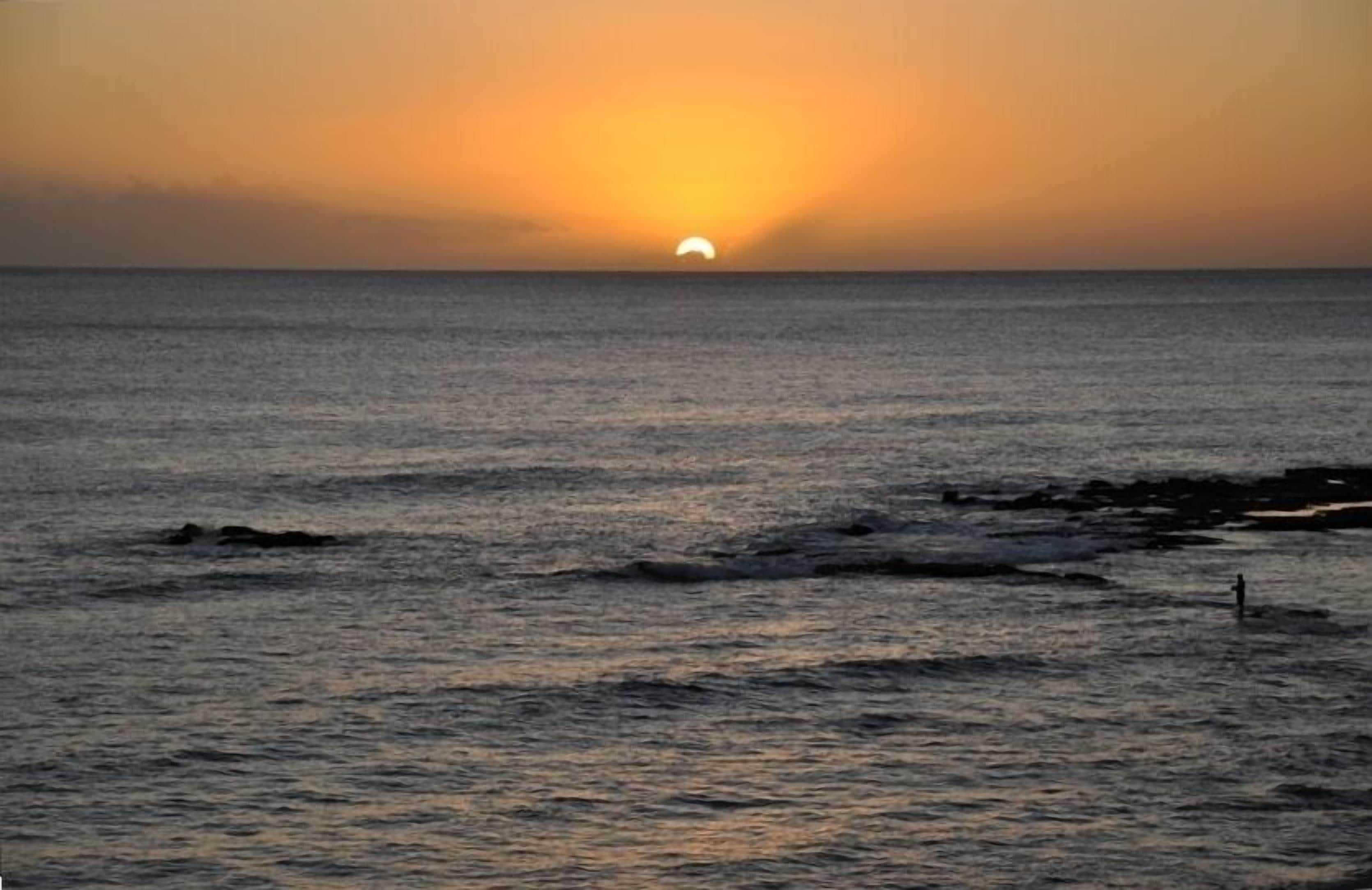 On the beach, sun loungers, beach towels