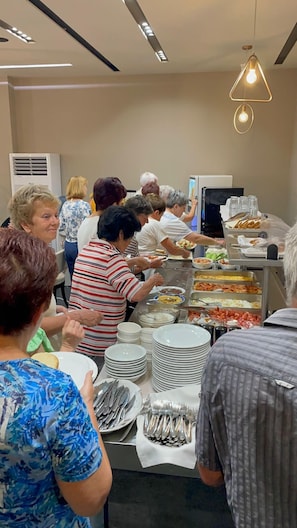 Free daily buffet breakfast