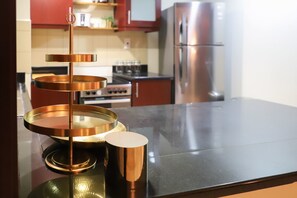 Apartment, 2 Bedrooms, Ocean View | Private kitchen | Full-sized fridge, microwave, oven, stovetop - Pelicanstay at JBR walk - Oceanfront (Dubai)