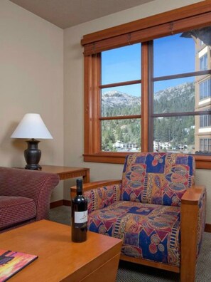 Smart TV, fireplace, DVD player - Village at Palisades Ski-in Ski-Out One Bedroom Condo Mt. View Unit -2nd Floor (Olympic Valley)