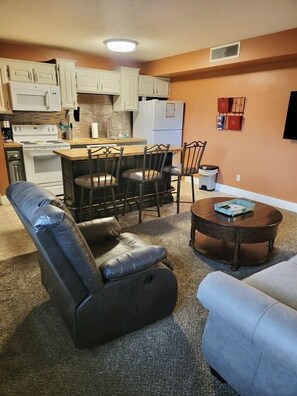 Smart TV, table football, ping pong, books