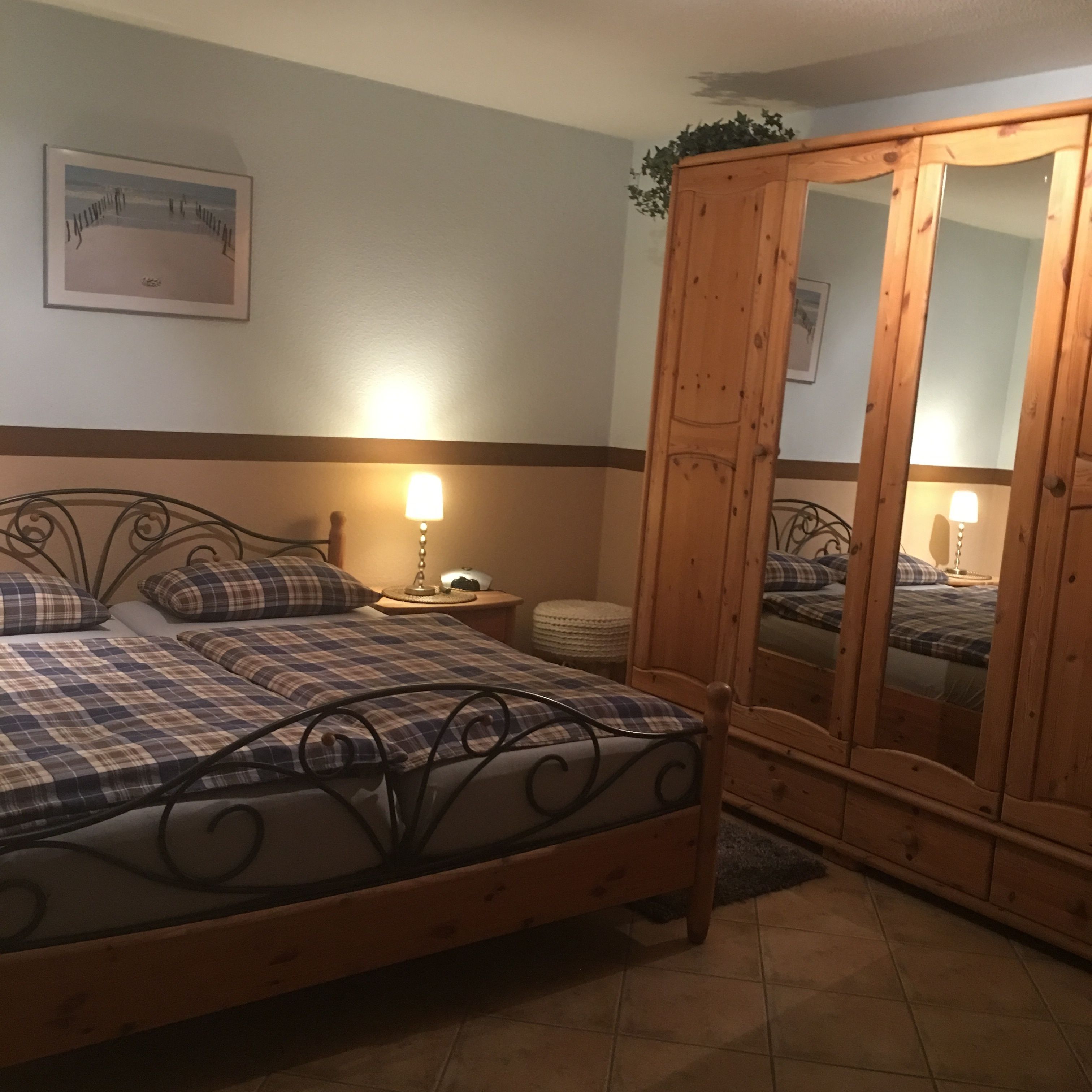 2 bedrooms, blackout curtains, soundproofing, iron/ironing board