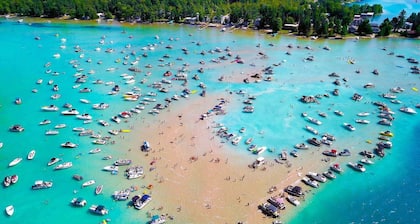 Torch Lake Cabin on 2 Wooded Acres Near Bellaire