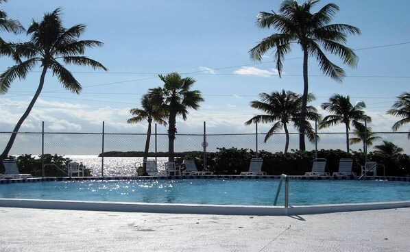 Outdoor pool, a heated pool