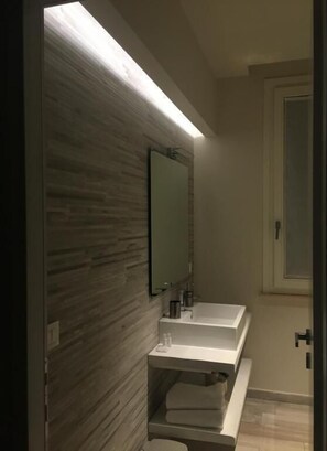 Dusche, Haartrockner, Bidet, Handtücher