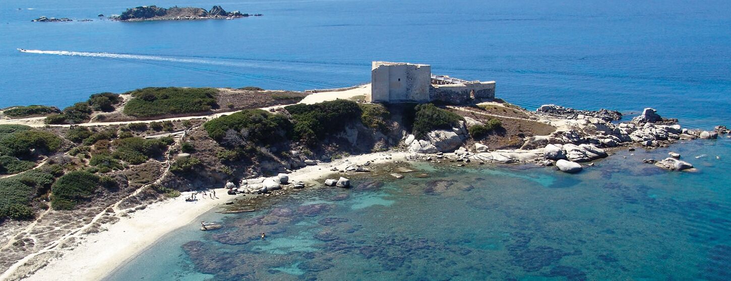 On the beach, sun loungers