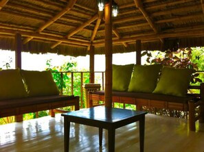 Family Cabin, 2 Bedrooms, Beach View | Living area - Muyuyo Lodge (Parroquia Colonche)