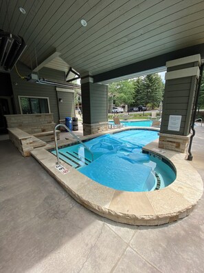 Outdoor pool, a heated pool
