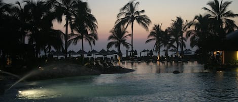Outdoor pool, a heated pool