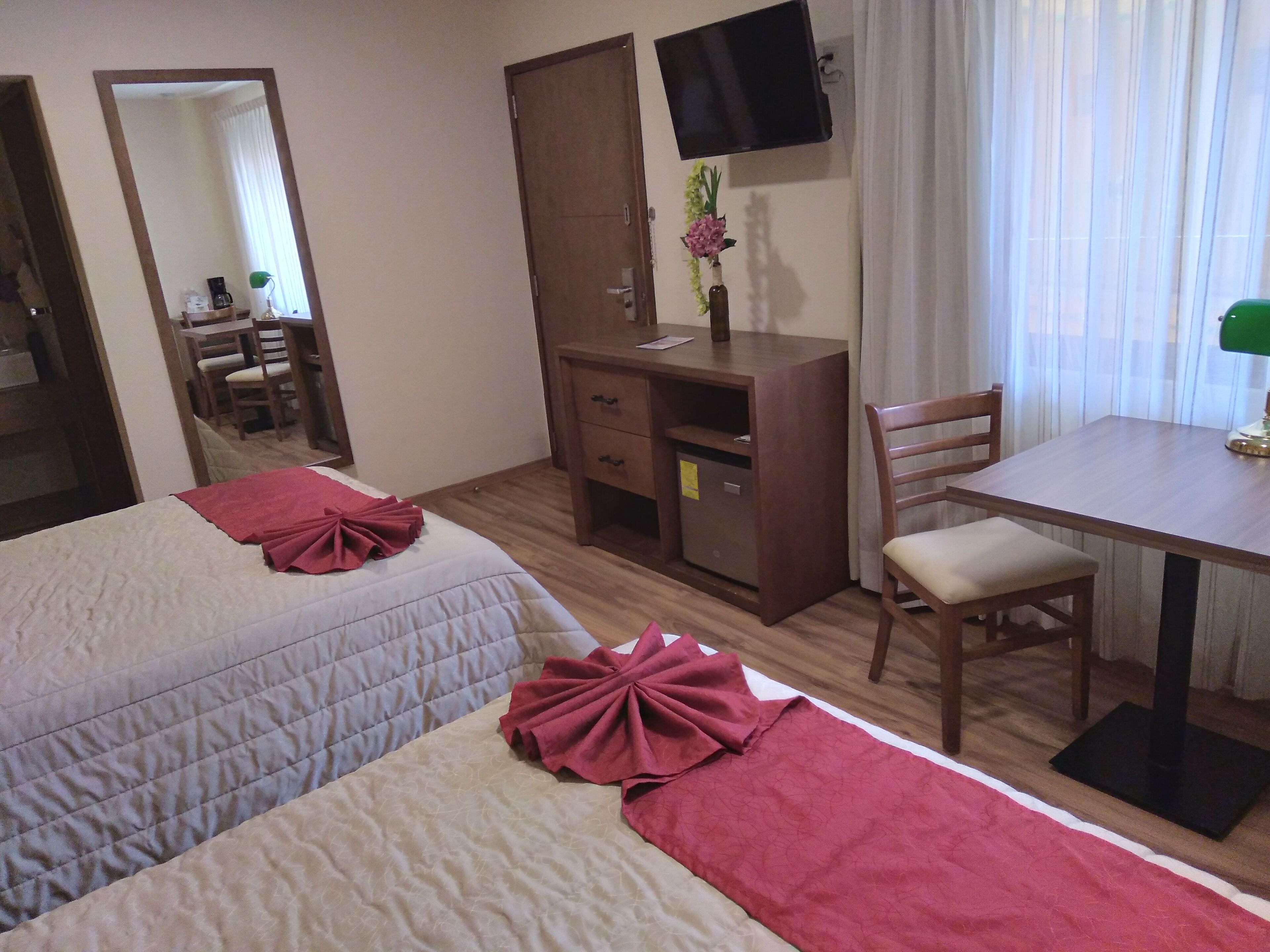 standard room, 2 queen beds, non smoking | in-room safe, desk, blackout curtains, iron/ironing board