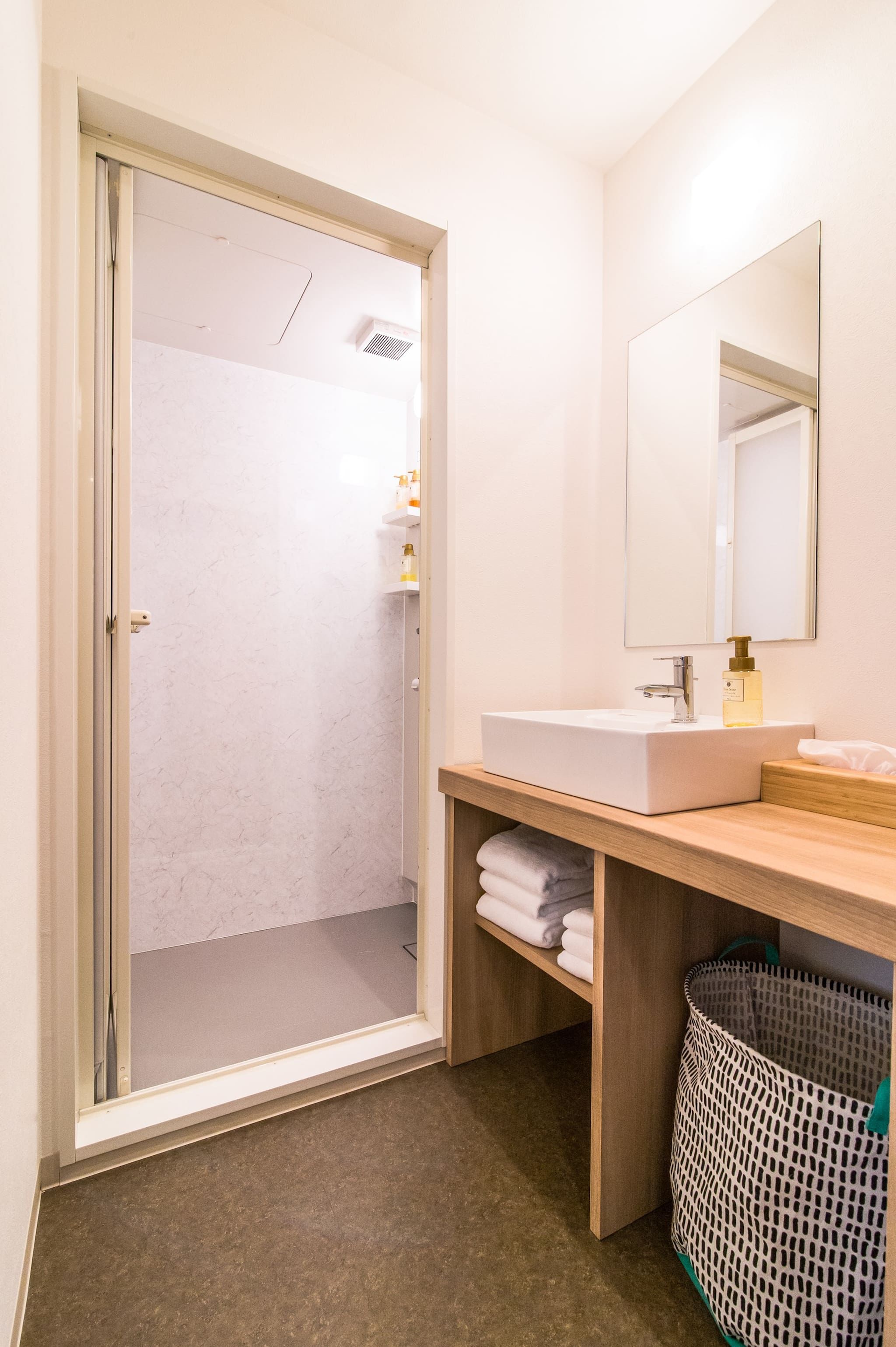 Hair dryer, slippers, bidet, towels