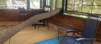 Treehouse Guesthouse: 3 BR Unique Home for 8 adults plus 400 sq ft Fun Treehouse