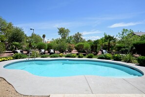 Outdoor pool, a heated pool